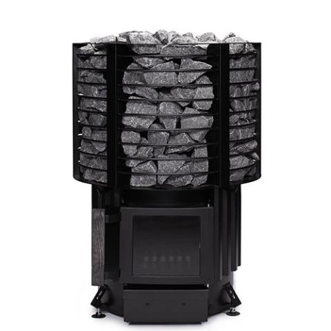 Narvi Inari 16kW wood burning sauna stove with stone cage full of sauna stones