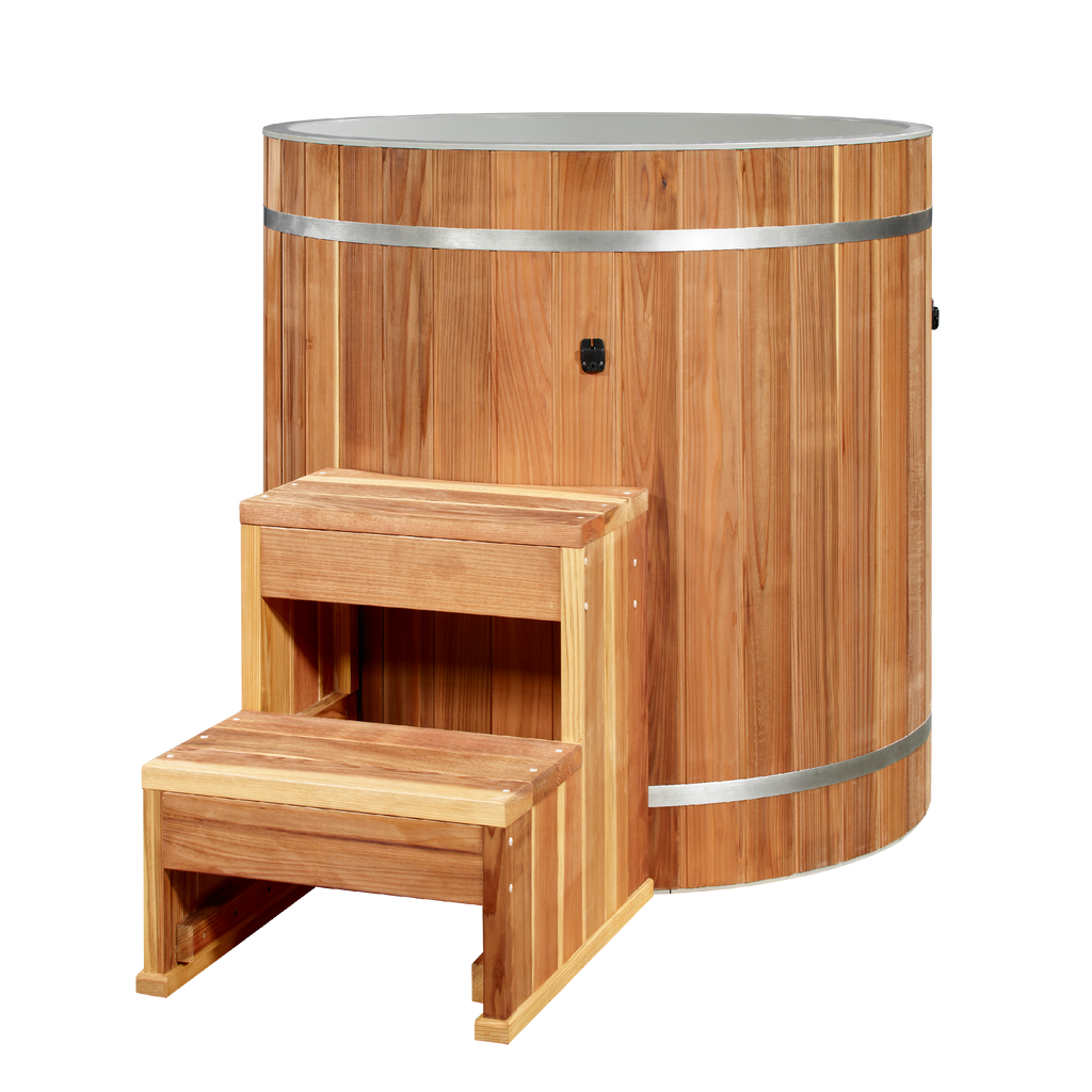 Dynamic Cold Therapy Barrel Cold Plunge - Pacific Cedar Exterior & PVC Interior