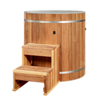 Dynamic Cold Therapy Barrel Cold Plunge - Pacific Cedar Exterior & PVC Interior