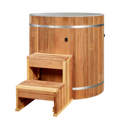 Dynamic Cold Therapy Barrel Cold Plunge - Pacific Cedar Exterior & PVC Interior