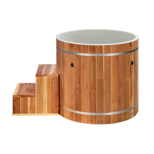 Dynamic Cold Therapy Barrel Cold Plunge - Pacific Cedar Exterior & PVC Interior
