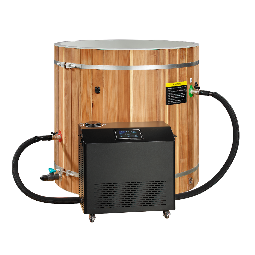 Dynamic Cold Therapy Barrel Cold Plunge - Pacific Cedar Exterior & PVC Interior