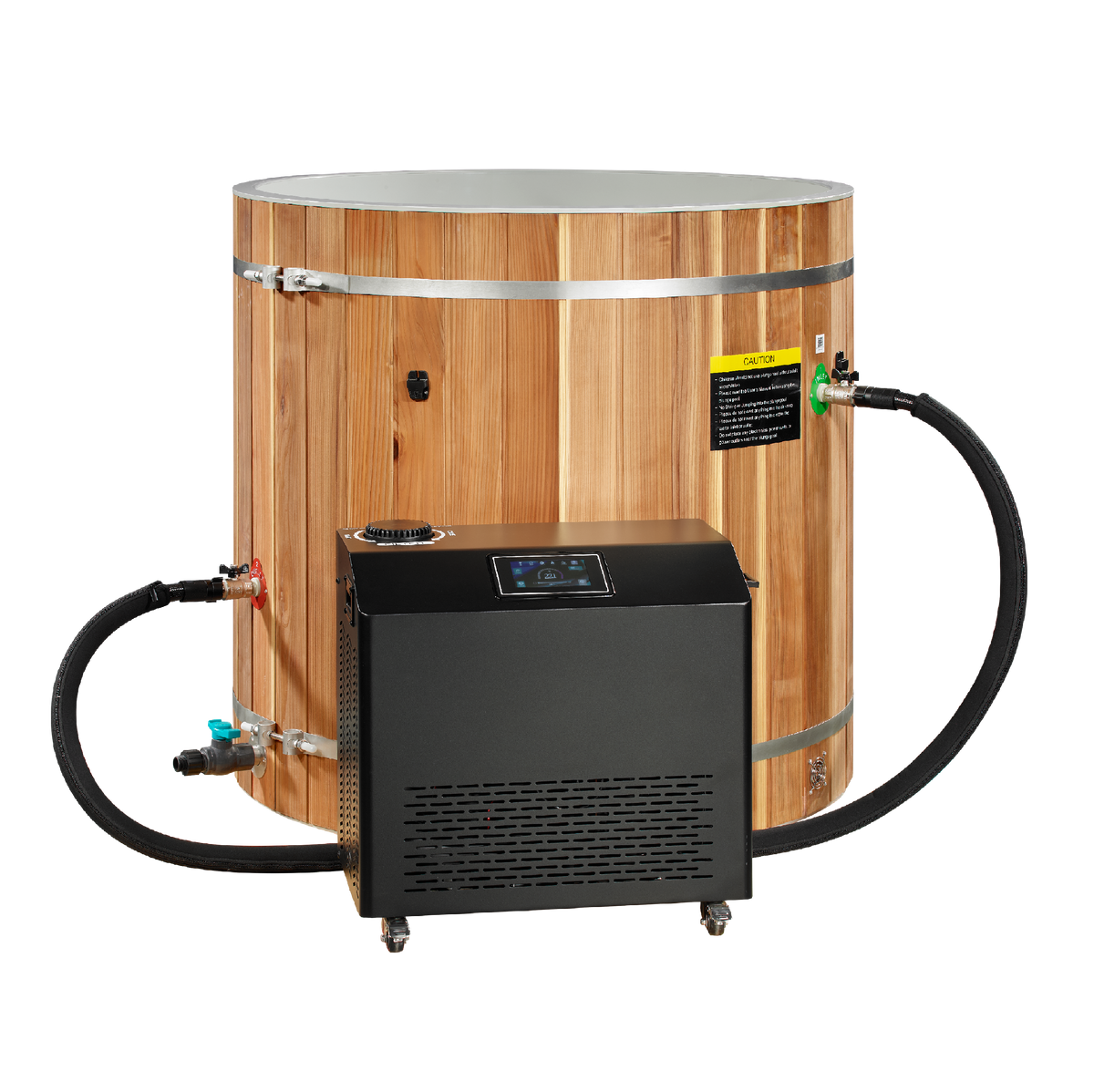 Dynamic Cold Therapy Barrel Cold Plunge - Pacific Cedar Exterior & PVC Interior