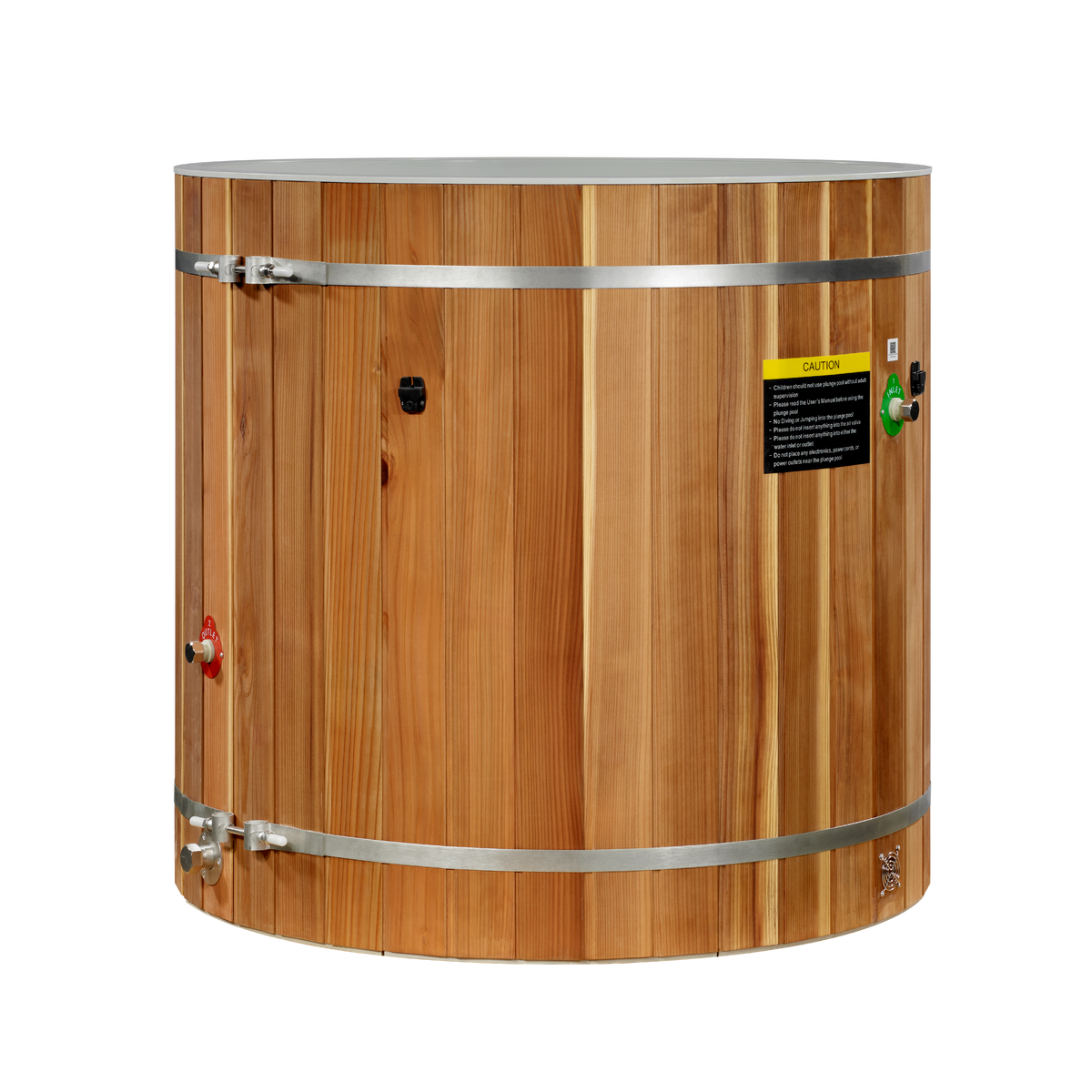 Dynamic Cold Therapy Barrel Cold Plunge - Pacific Cedar Exterior & PVC Interior