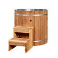 Dynamic Cold Therapy Barrel Cold Plunge - Pacific Cedar Exterior & Stainless Steel Interior