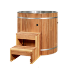 Dynamic Cold Therapy Barrel Cold Plunge - Pacific Cedar Exterior & Stainless Steel Interior