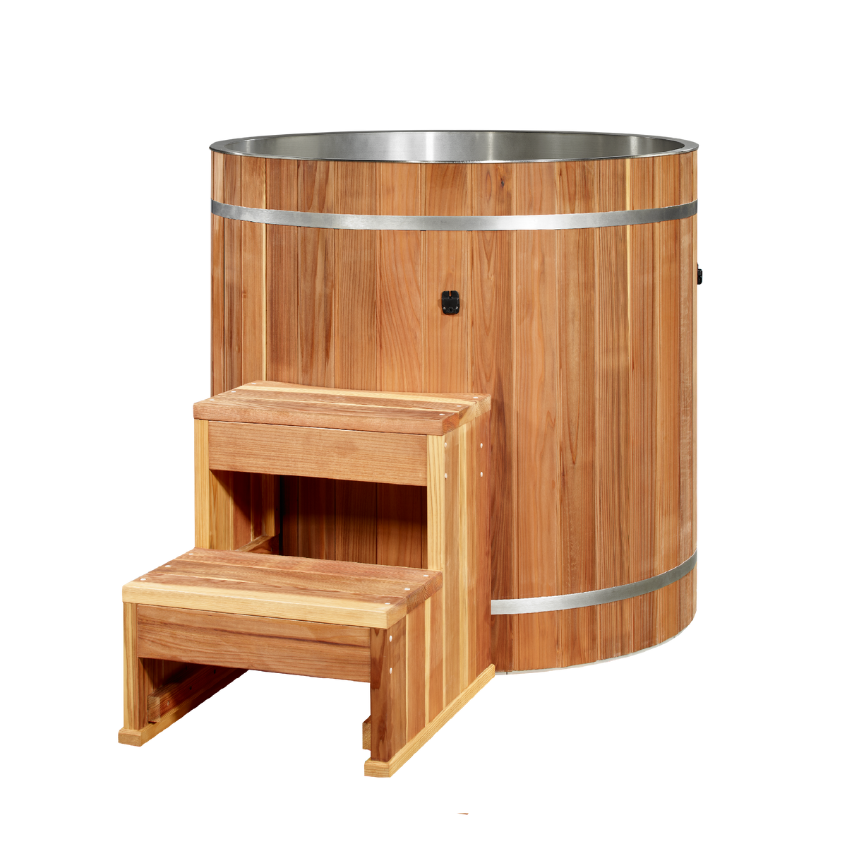 Dynamic Cold Therapy Barrel Cold Plunge - Pacific Cedar Exterior & Stainless Steel Interior