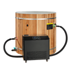 Dynamic Cold Therapy Barrel Cold Plunge - Pacific Cedar Exterior & PVC Interior