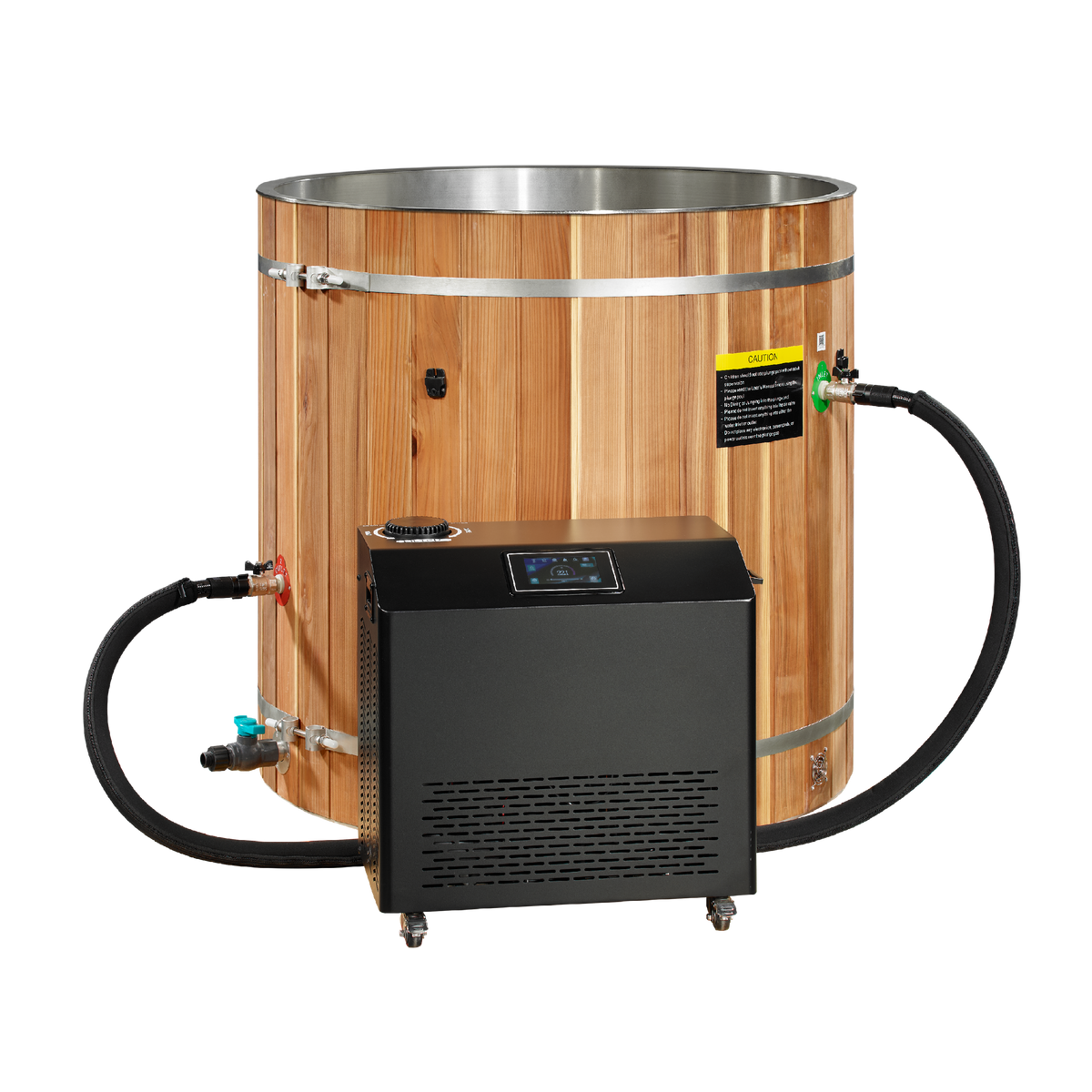 Dynamic Cold Therapy Barrel Cold Plunge - Pacific Cedar Exterior & Stainless Steel Interior