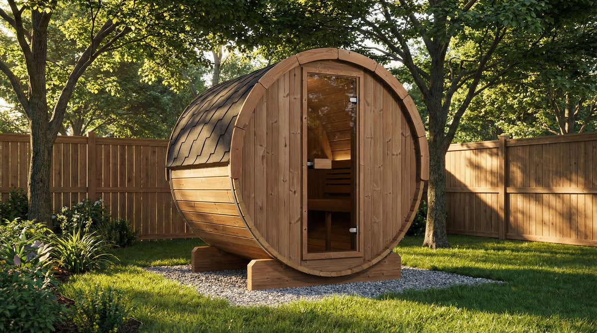 SaunaLife E7 Ergo Series 4-person Outdoor Barrel Sauna