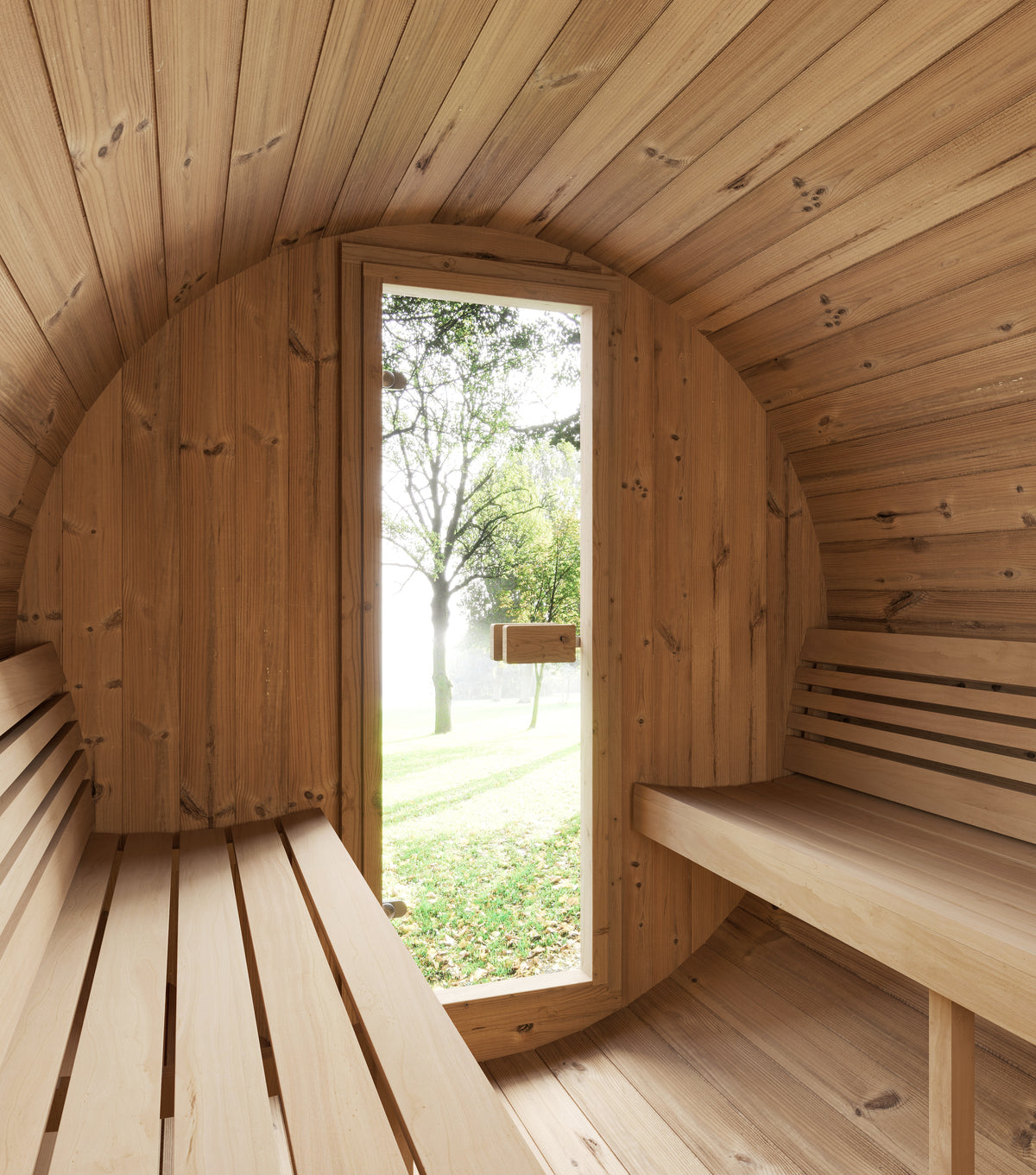 SaunaLife E7 Ergo Series 4-person Outdoor Barrel Sauna
