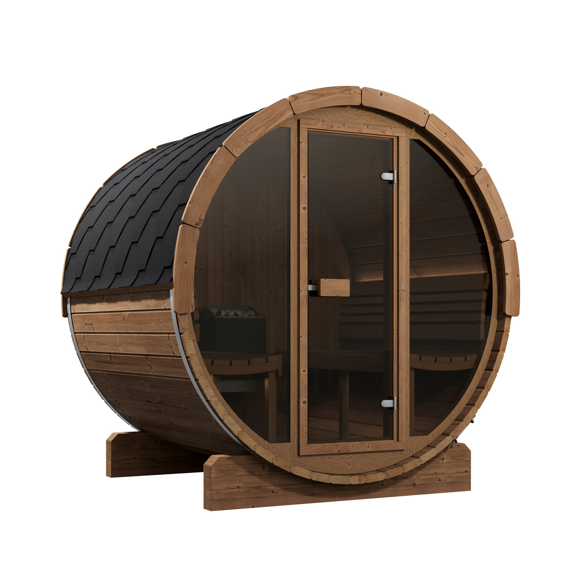 SaunaLife E7 Ergo Series 4-person Outdoor Barrel Sauna