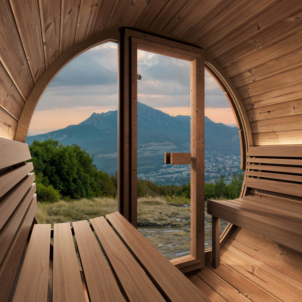 SaunaLife E7 Ergo Series 4-person Outdoor Barrel Sauna