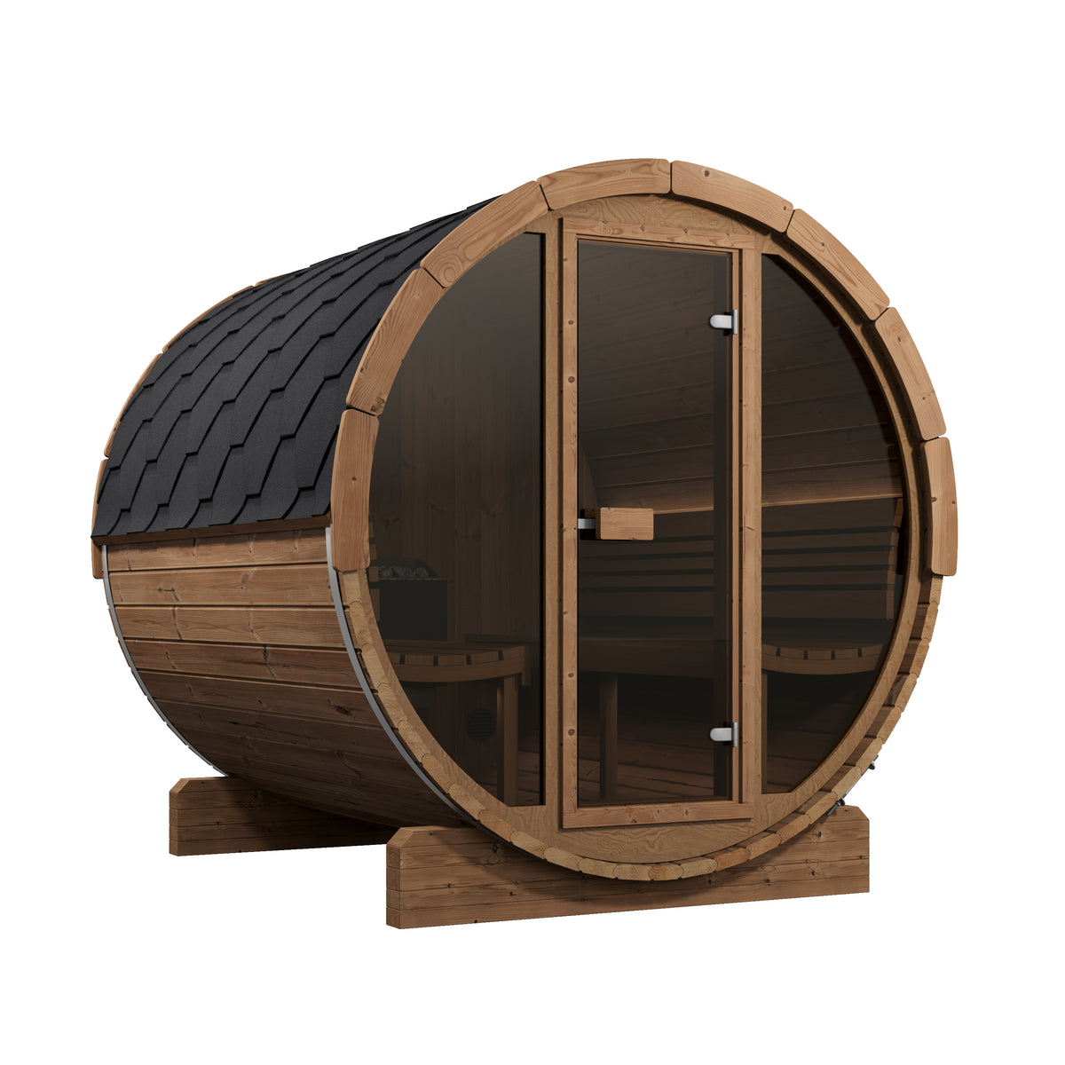 SaunaLife E8 Ergo Series 6-person Outdoor Barrel Sauna