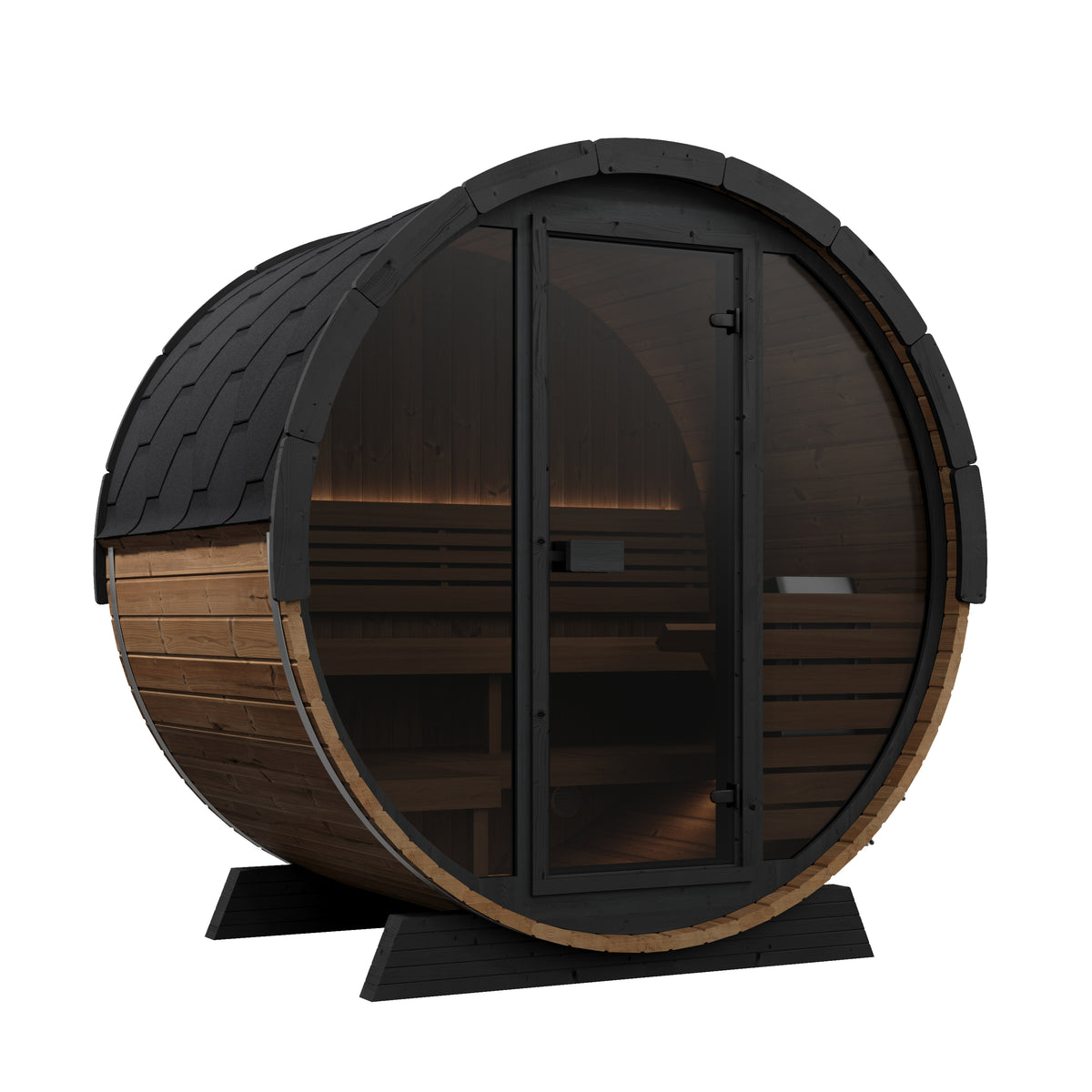 SaunaLife EE6 Ergo Elegance Series 4-person Outdoor Barrel Sauna