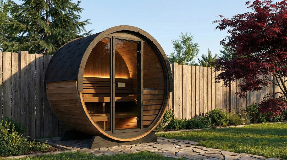 SaunaLife EE6 Ergo Elegance Series 4-person Outdoor Barrel Sauna