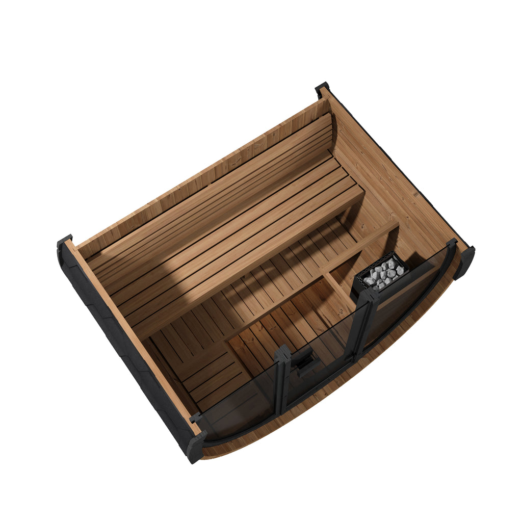SaunaLife EE6 Ergo Elegance Series 4-person Outdoor Barrel Sauna