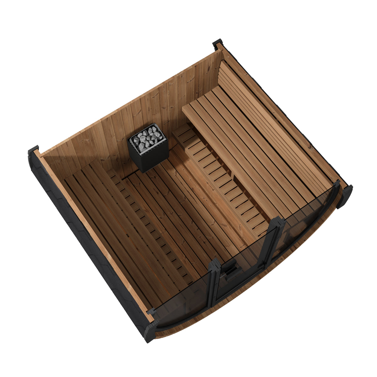 SaunaLife EE8 Ergo Elegance Series 6-person Outdoor Barrel Sauna