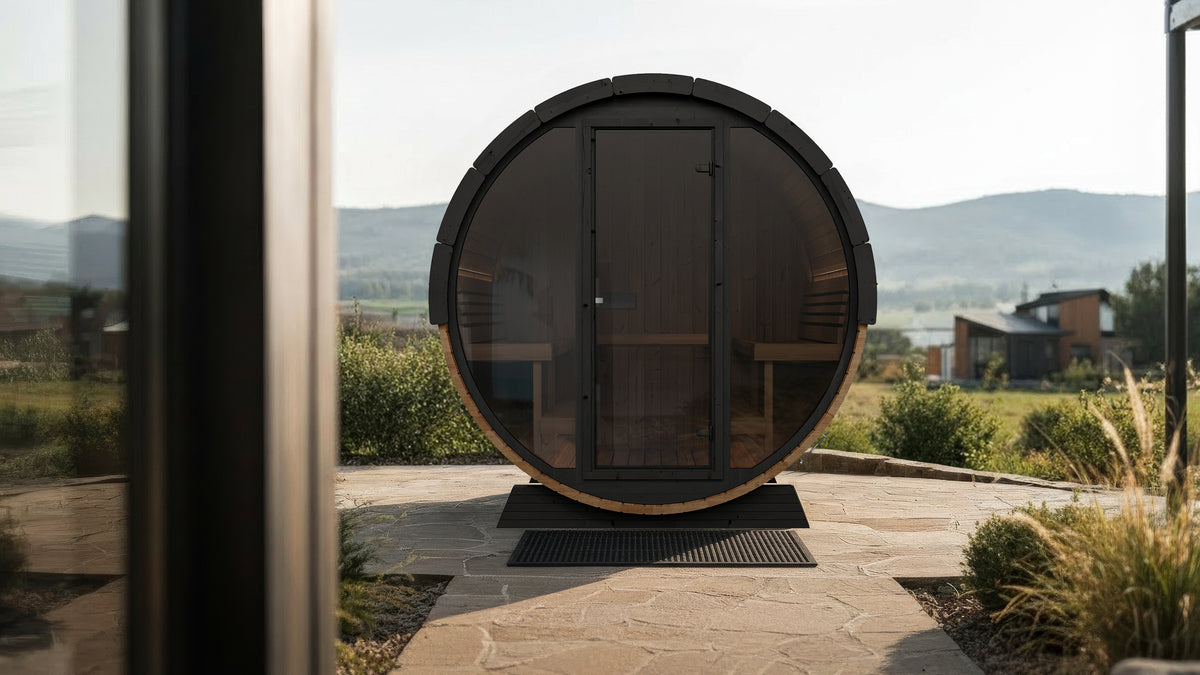 SaunaLife EE8 Ergo Elegance Series 6-person Outdoor Barrel Sauna
