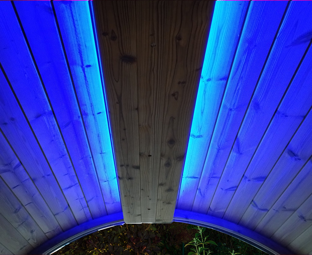SaunaLife E-Mood colour LED light system for Ergo barrel saunas, dark blue light