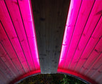 SaunaLife E-Mood colour LED light system for Ergo barrel saunas, fuchsia light