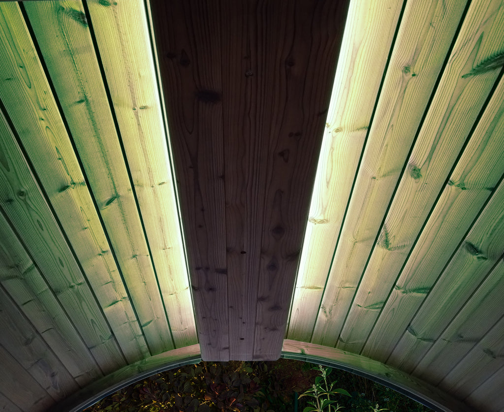 SaunaLife E-Mood colour LED light system for Ergo barrel saunas, yellow light