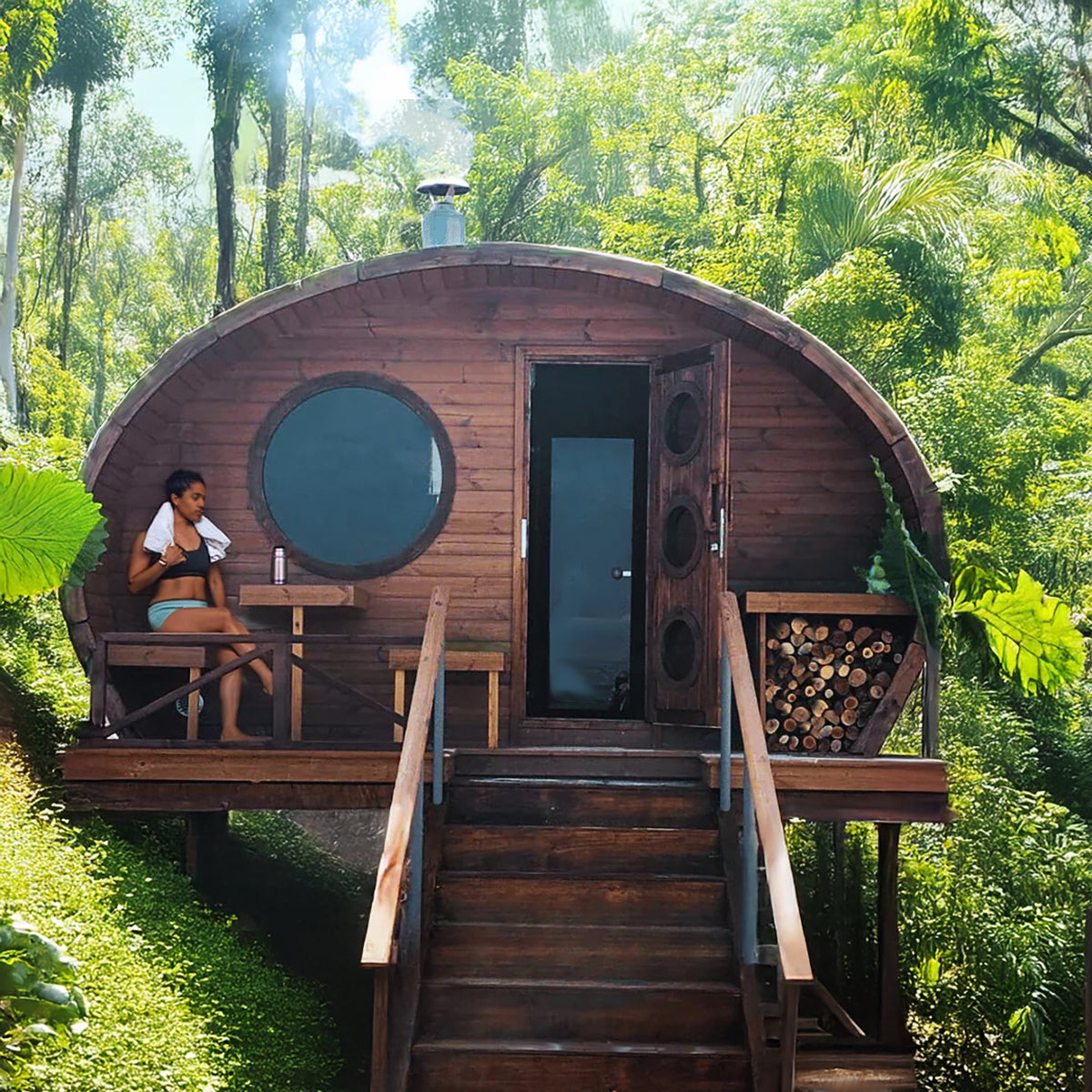 SaunaLife G11 Garden Series 8-person Outdoor Sauna
