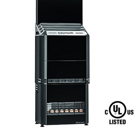 Saunum Air 5 5kW sauna heater in black, view 2