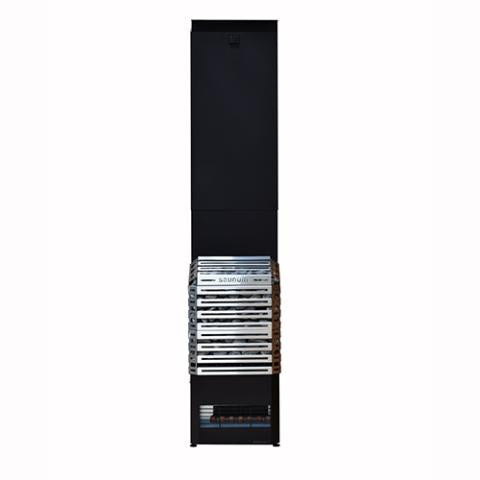 Saunum Air 5 5kW sauna heater in stainless steel, view 1