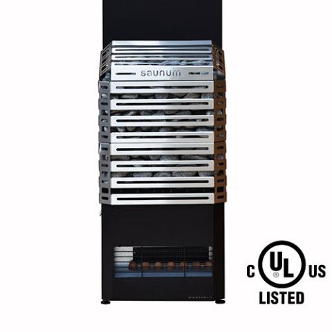 Saunum Air 5 5kW sauna heater in stainless steel, view 2