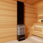 Saunum Air 5 5kW sauna heater in stainless steel, view 3