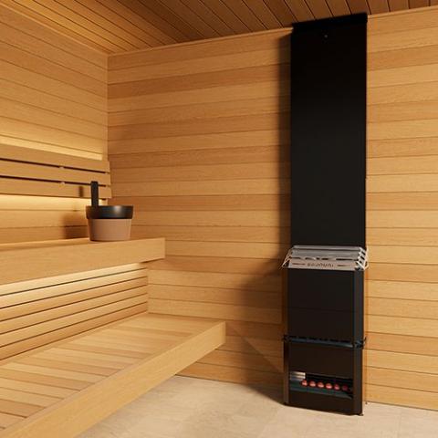 Saunum Air 7 7kW sauna heater in black, view 5
