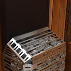 Saunum Air 7 7kW sauna heater in stainless steel, view 3