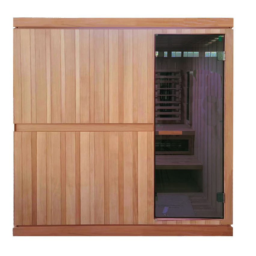 Finnmark Trinity hybrid sauna angled view