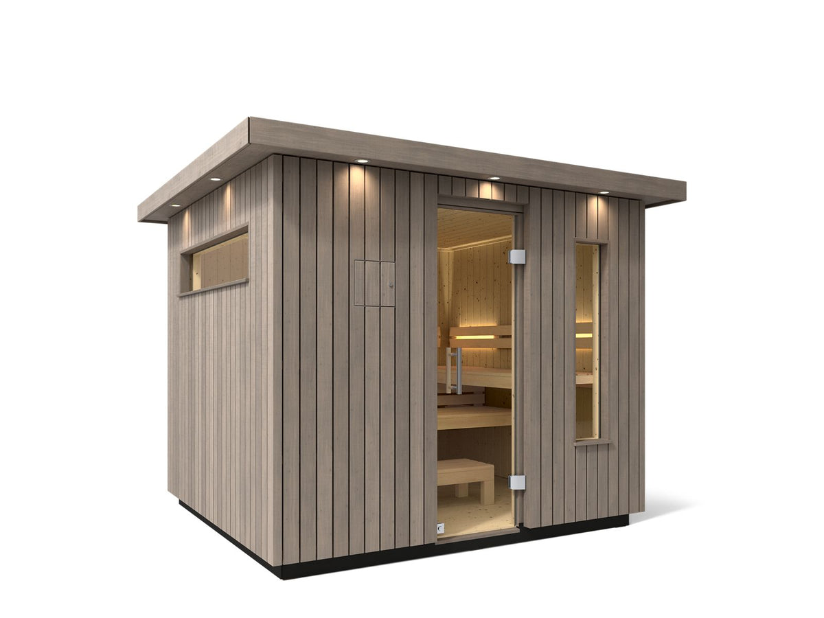Kohler C2 Series 6-person Outdoor Sauna in Weathered Grey Spruce
