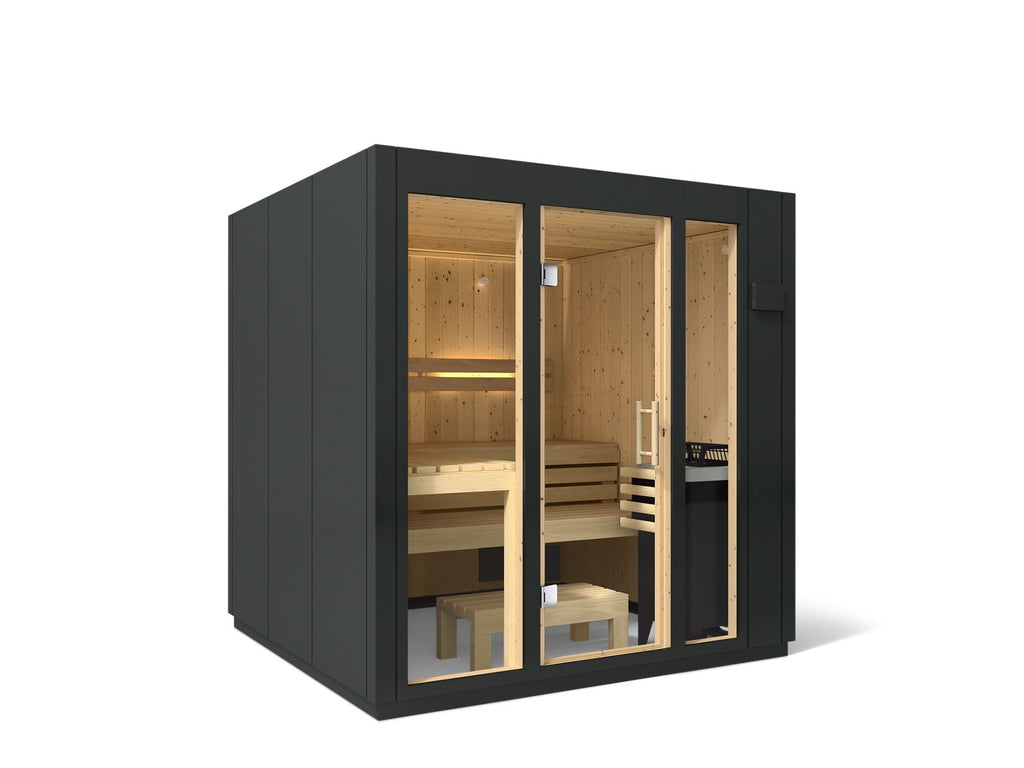 Kohler C1 Series 5-person Indoor Sauna in Graphite Grey