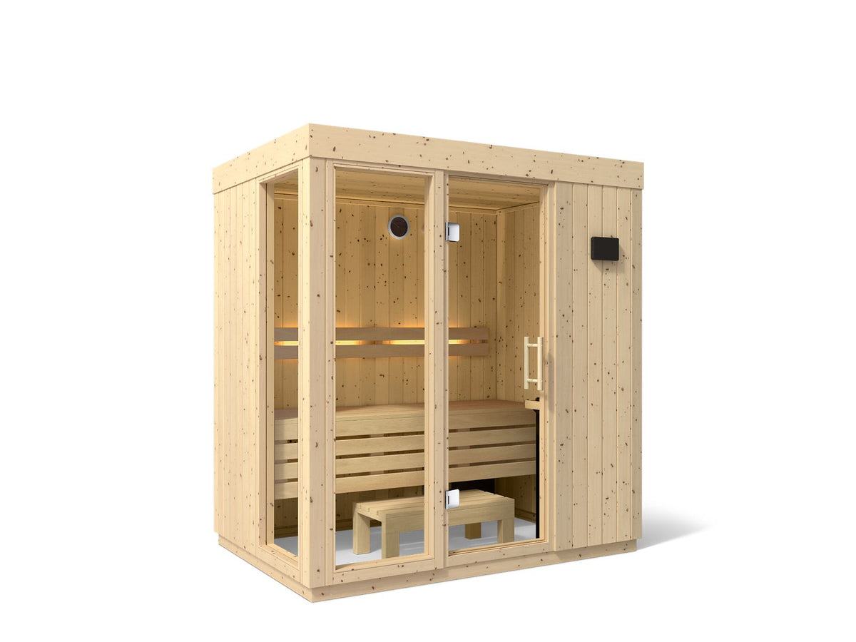 Kohler C1 Series 3-person Indoor Sauna in Scandinavian Spruce