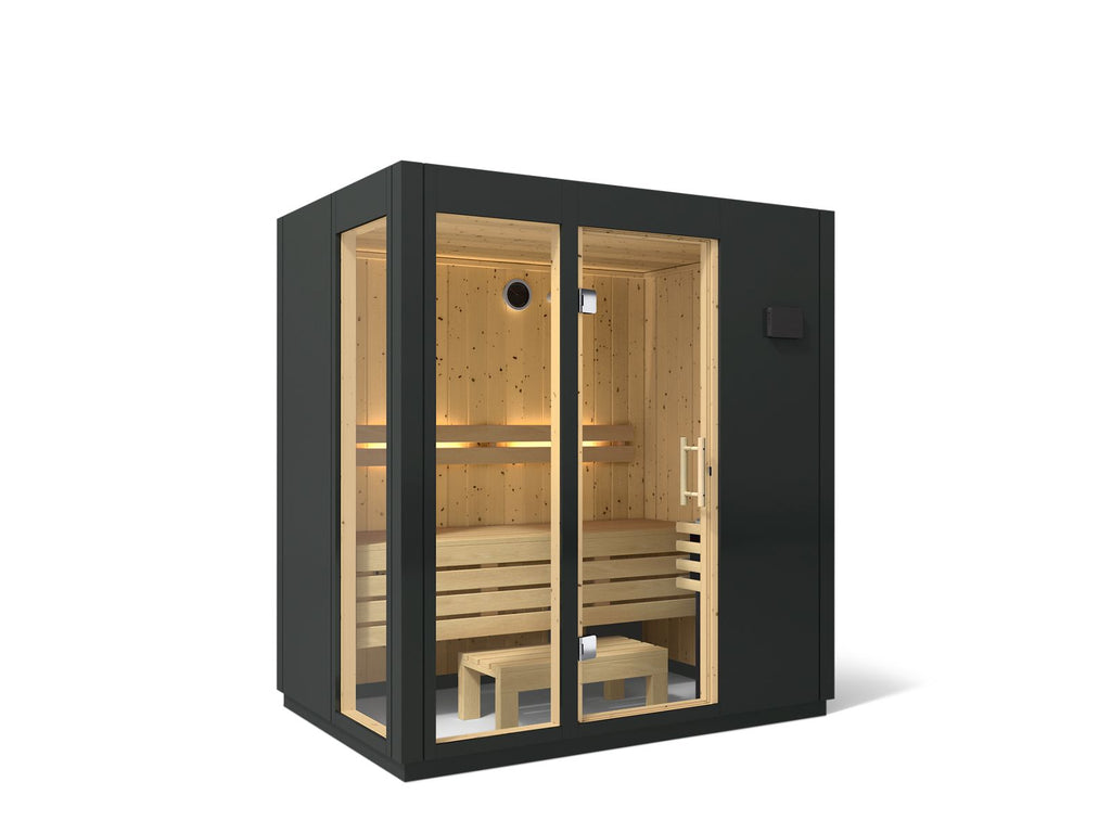Kohler C1 Series 3-person Indoor Sauna in Graphite Grey