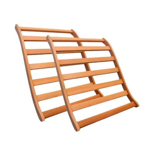 S-Shape Canadian Red Cedar Sauna Backrest (Set of 2)