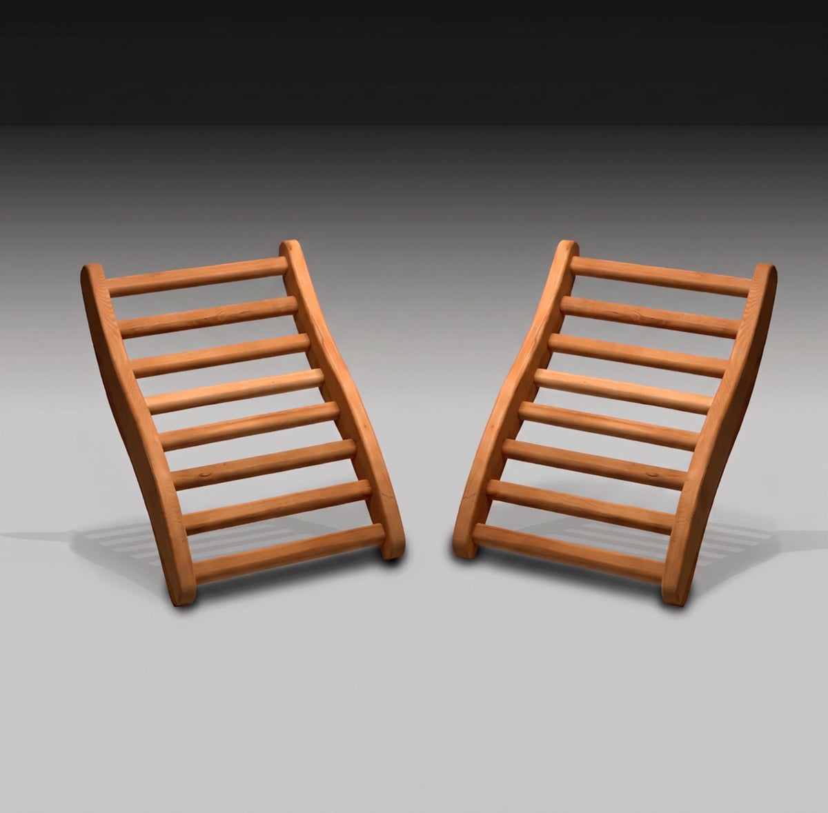 S-Shape Canadian Red Cedar Sauna Backrest (Set of 2)