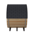 Finnmark FD-7 Thermo-Aspen barrel sauna, full side view