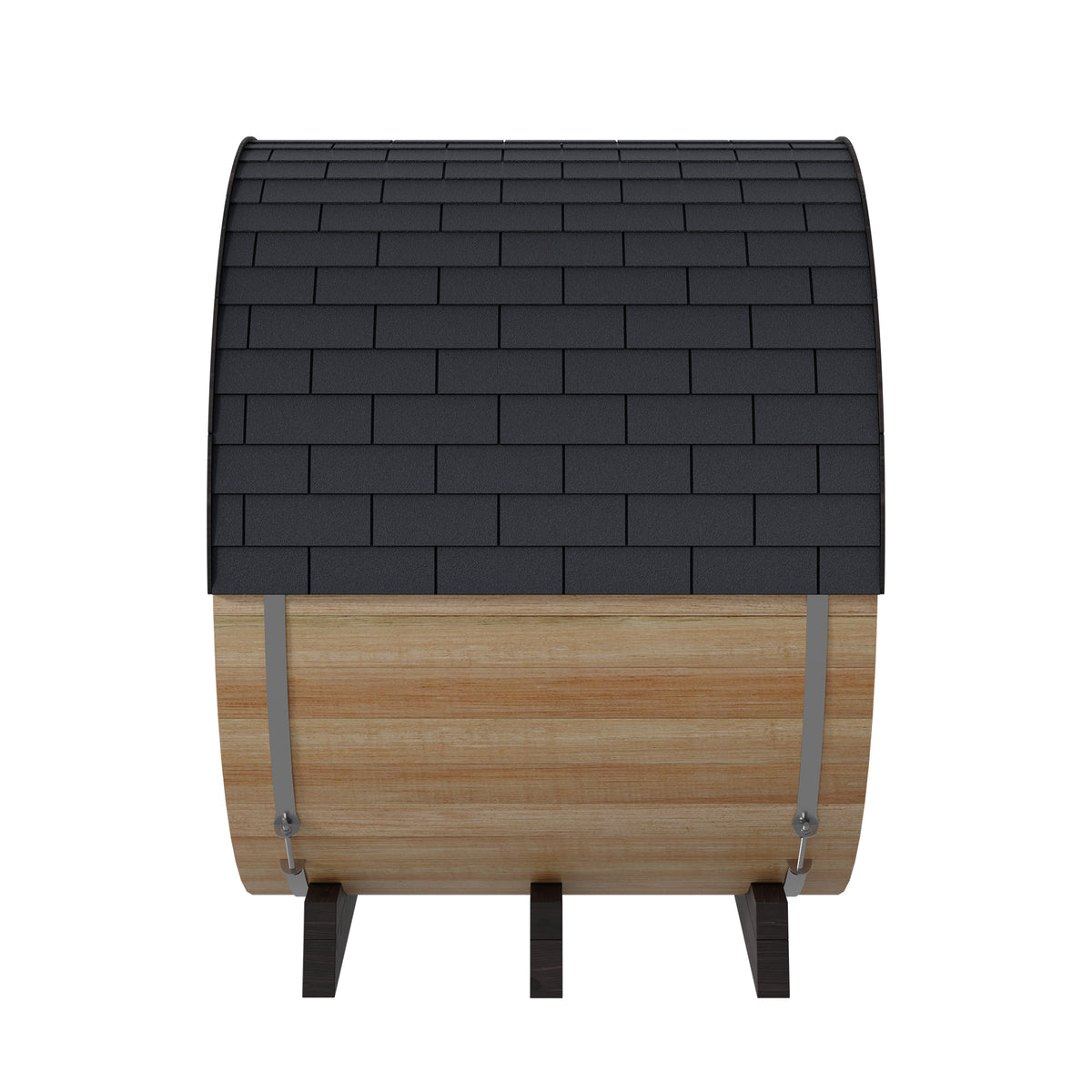 Finnmark FD-7 Thermo-Aspen barrel sauna, full side view
