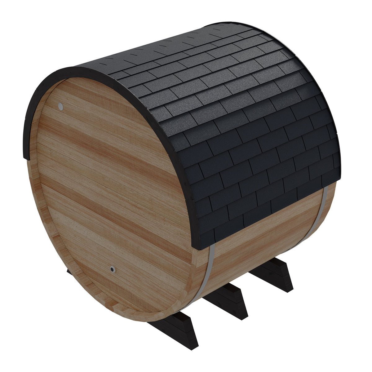 Finnmark FD-7 Thermo-Aspen barrel sauna, top back view