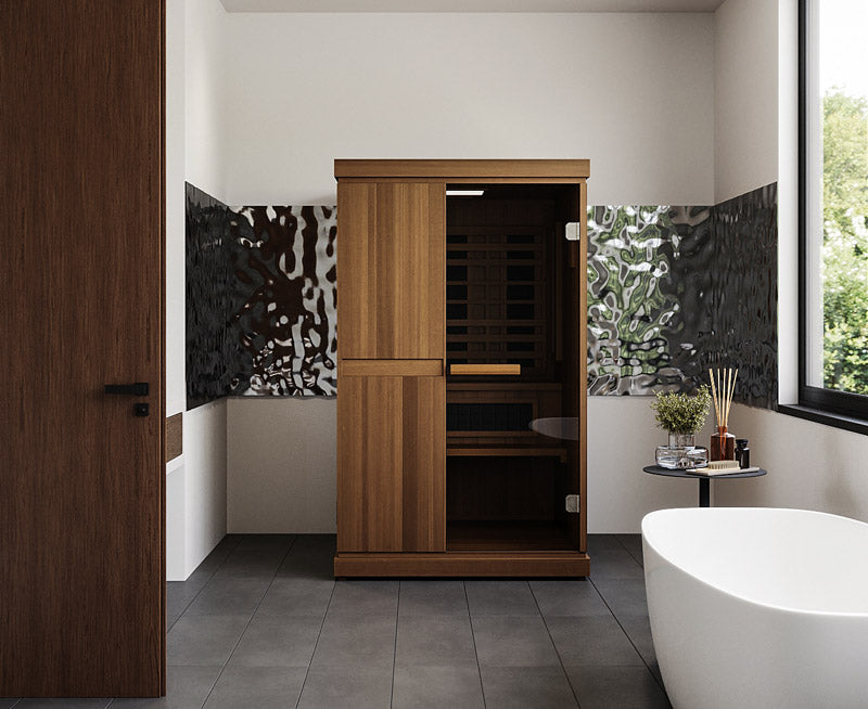 Finnmark FD-4 Trinity combination sauna in a home setting