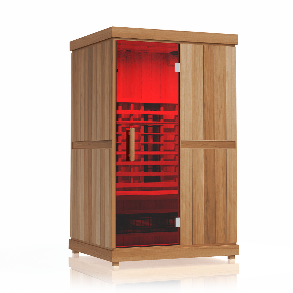 Finnmark FD-2 infrared sauna with red chromotherapy light
