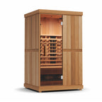 Finnmark FD-2 Trinity 2-person hybrid infrared sauna with white interior lighting