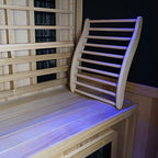 Interior of Finnmark FD-2 infrared sauna