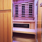 Finnmark FD-4 Trinity hybrid sauna side view showing interior