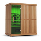 Finnmark FD-3 infrared sauna with green chromotherapy light