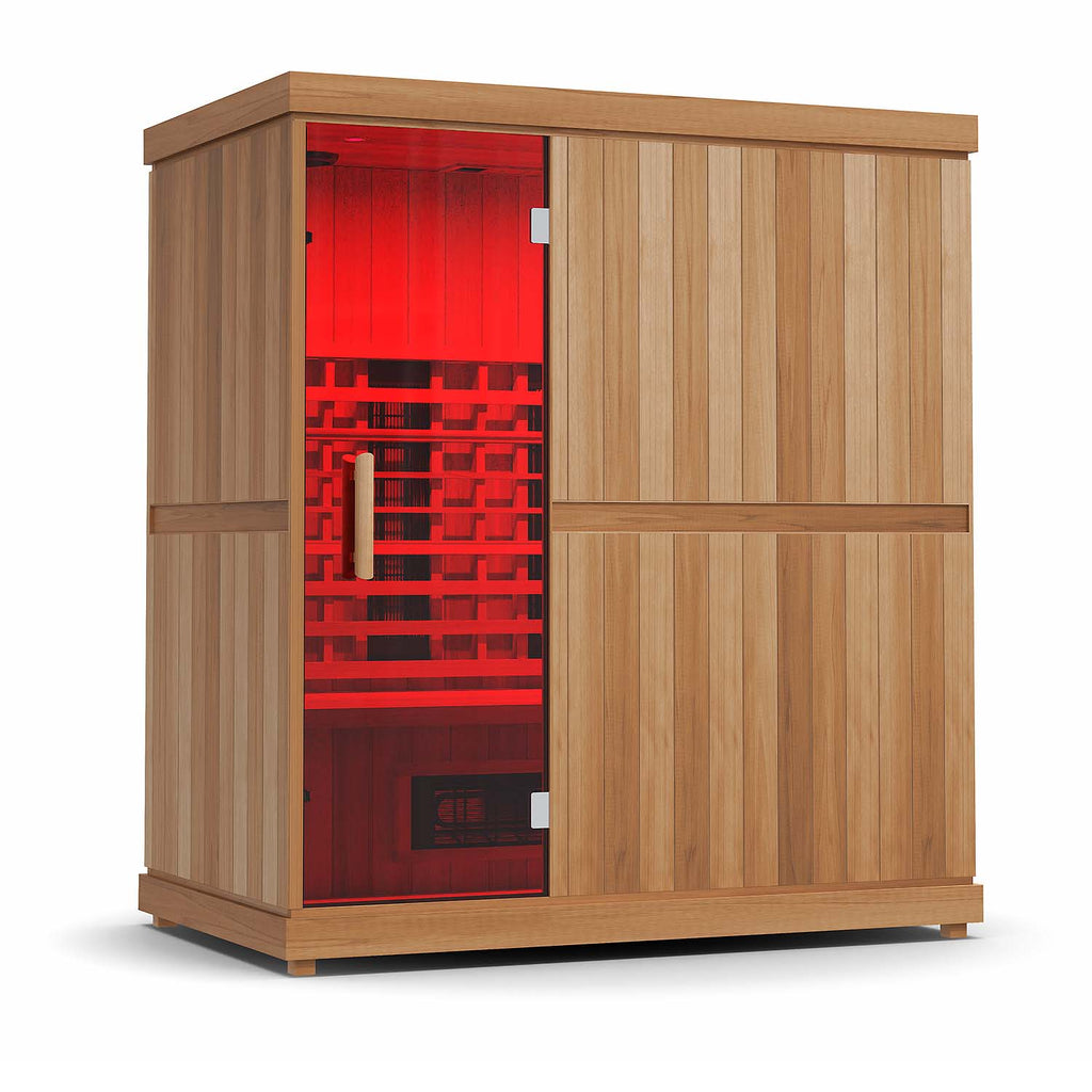 Finnmark FD-3 infrared sauna with red chromotherapy light